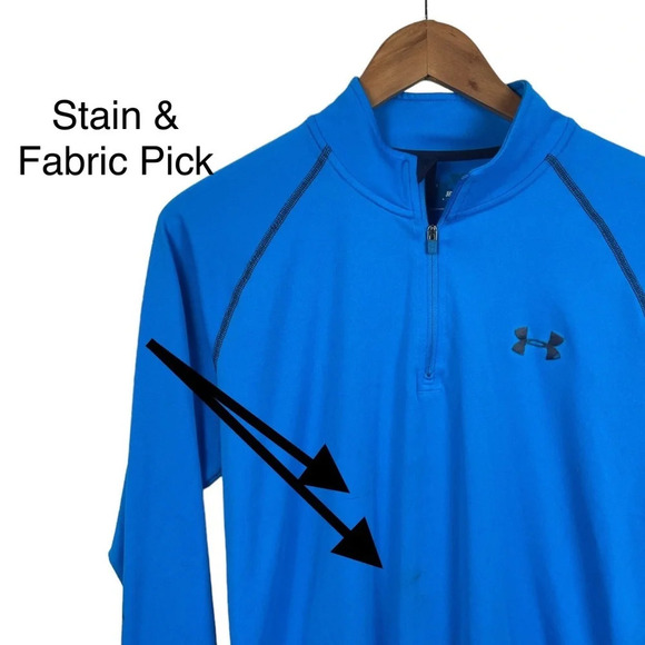 B11 Mens Under Armour Loose Heat Gear Quarter Zip Performance Pullover Jacket S - Picture 3 of 6